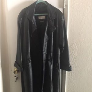 EUC Jones New York Leather Trench Coat Size M.